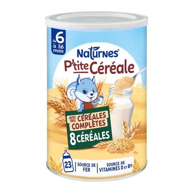 8445291051348 - Naturnes® - P'tite Céréale - 8 Céréales aux céréales complètes Bébé Dès 6 mois