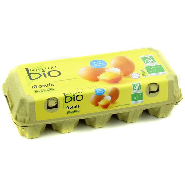 3257981665248 - Nature Bio - Oeufs calibre moyen, Bio