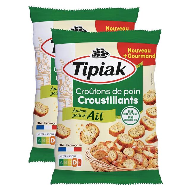 2050000405648 - Tipiak - Croûtons de pain à l'ail grillés au four