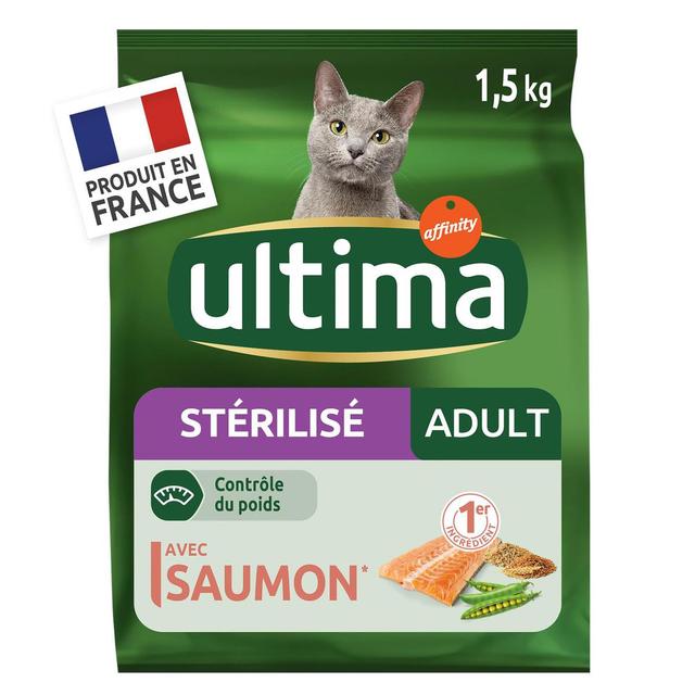 3700260216148 - Affinity - Ultima - Croquettes Saumon Contrôle du Poids pour chat adulte stérilisé