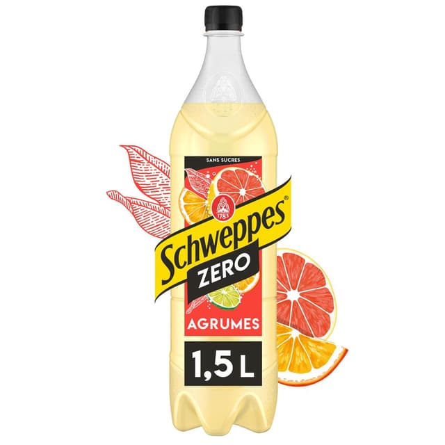 3124480196248 - Schweppes - Boisson gazeuse saveur agrumes sans sucres