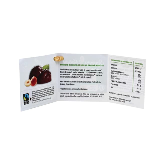 3760077186348 - Saveurs & Nature - Escargots praliné noisette chocolat noir bio