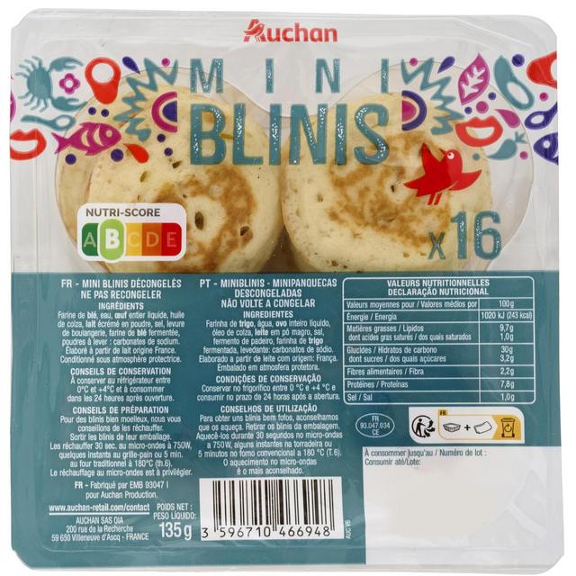 3596710466948 - Auchan - Mini Blinis Fins et Moelleux