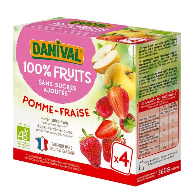 3431590008348 - Danival - Poki bio Purée pomme-fraise