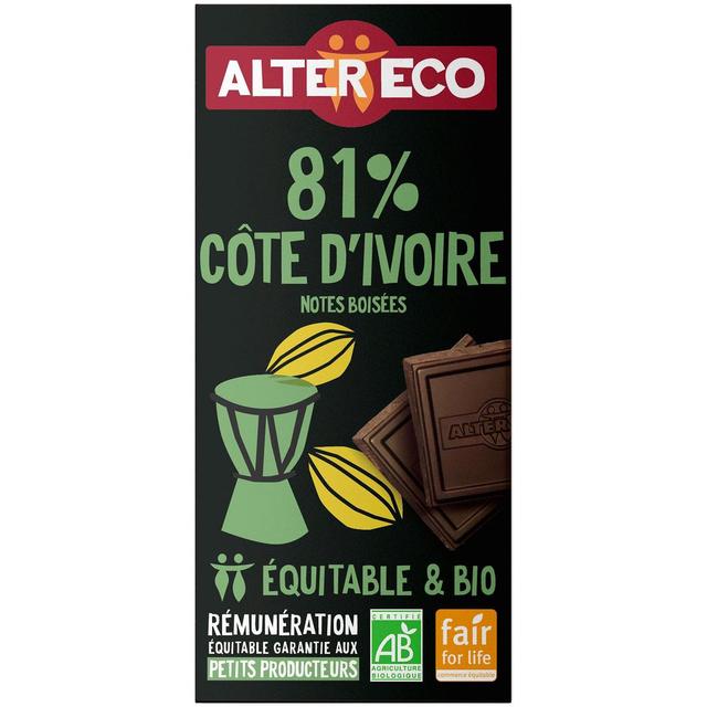 3700214618448 - Alter Eco - Commerce Equitable - Chocolat Noir 81% Cacao Bio