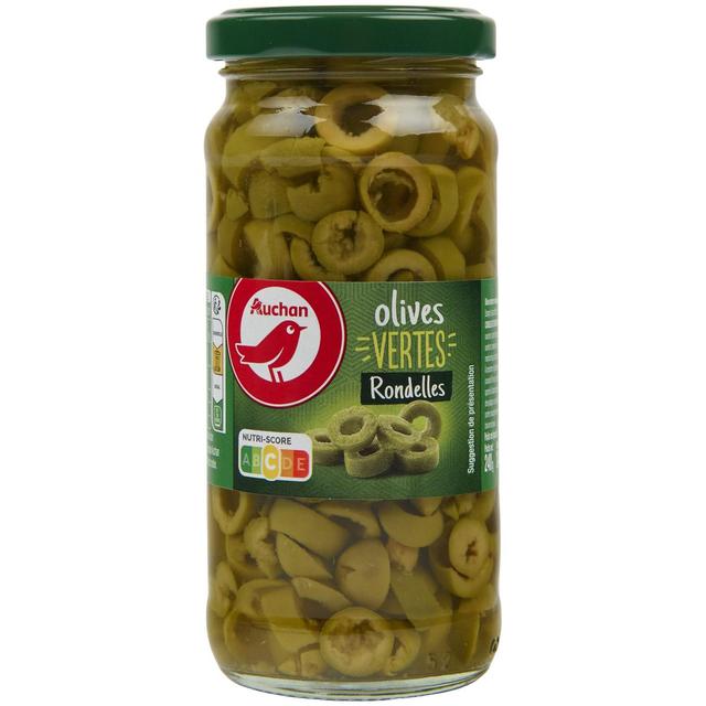 3596710439348 - Auchan - Olives vertes en rondelles spécial pizza et salades