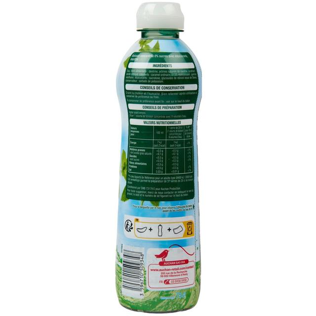 3596710509348 - Auchan - Sirop de menthe 0% de sucre