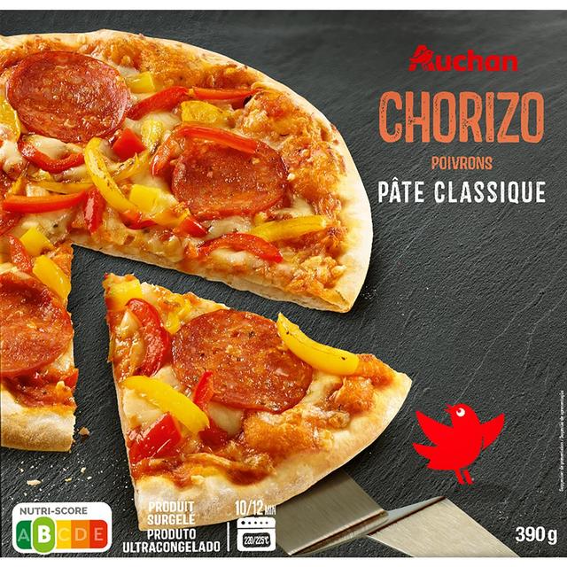 3596710489848 - Auchan - Pizza au chorizo cuite sur pierre