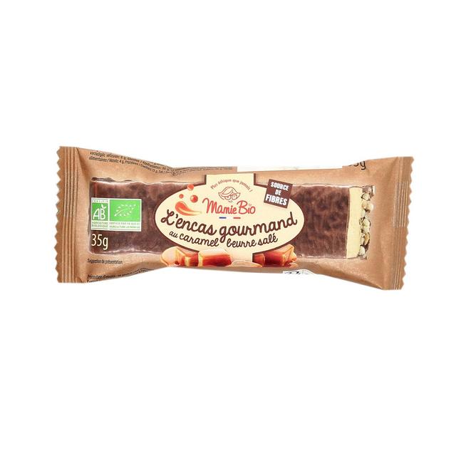 3289194000349 - Mamie Bio - Barre bio caramel et céréales chocolat au lait
