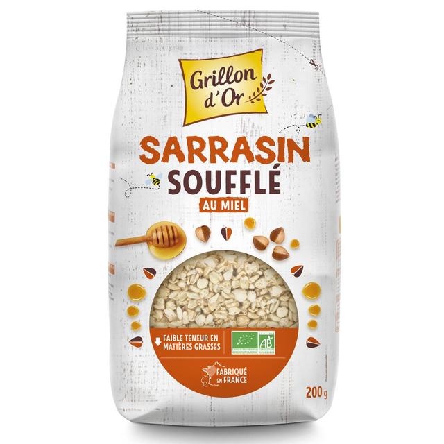 3421557500749 - Grillon Or - Sarrasin soufflé au miel, bio