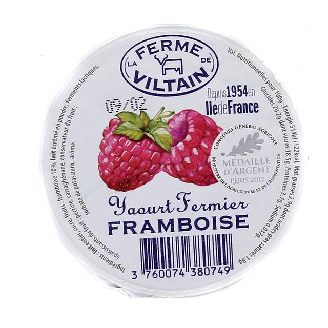 3760074380749 - Ferme de Viltain - Yaourt Bicouche Framboise