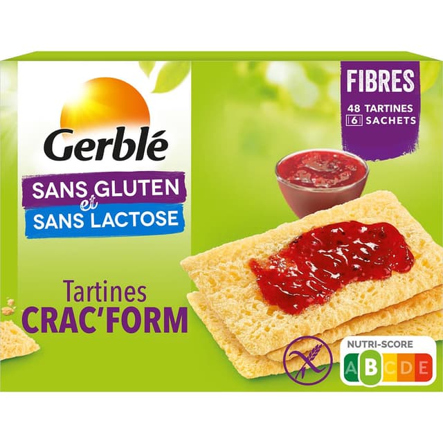 3700211233149 - Gerblé Sans Gluten Sans Lactose - Tartines Craq Form Sans Gluten et sans Lactose