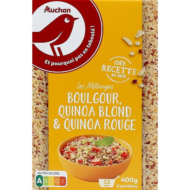 3596710413249 - Auchan - Mélange boulgour et quinoa blond et rouge