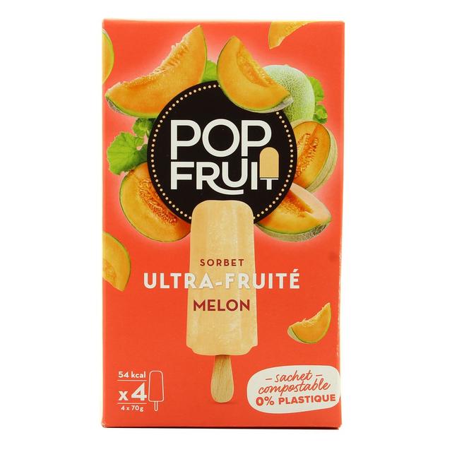 3760124193749 - Pop' Fruit - Bâtonnets glacés sorbet Melon