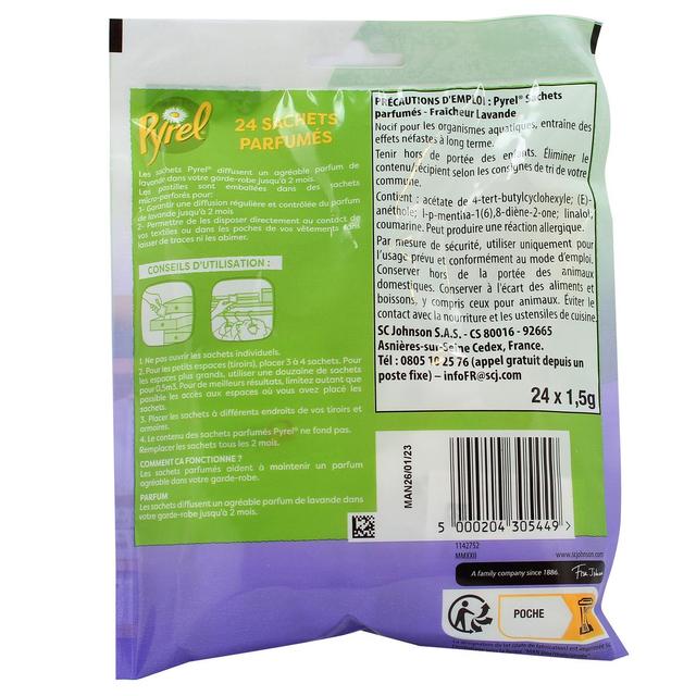 5000204305449 - Pyrel - Sachet fraîcheur lavande