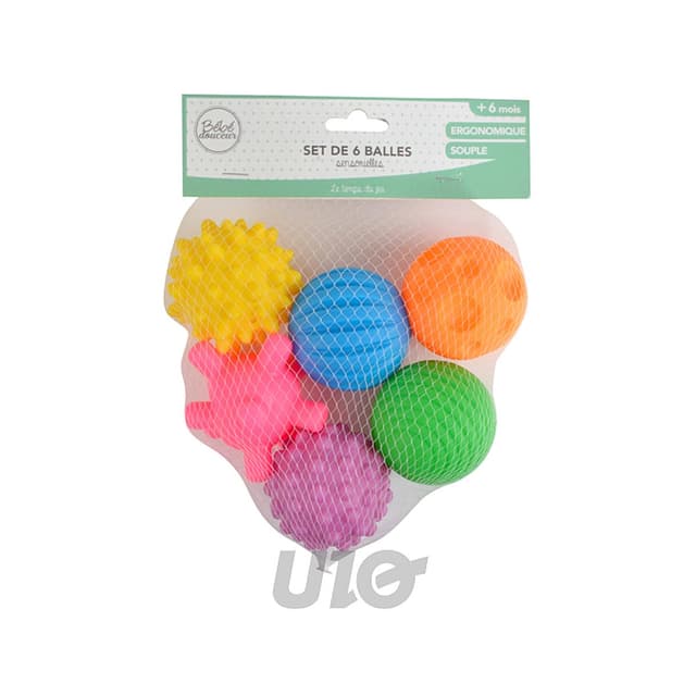 3574380655749 - BEBE DOUCEUR - 6 balles sensorielles