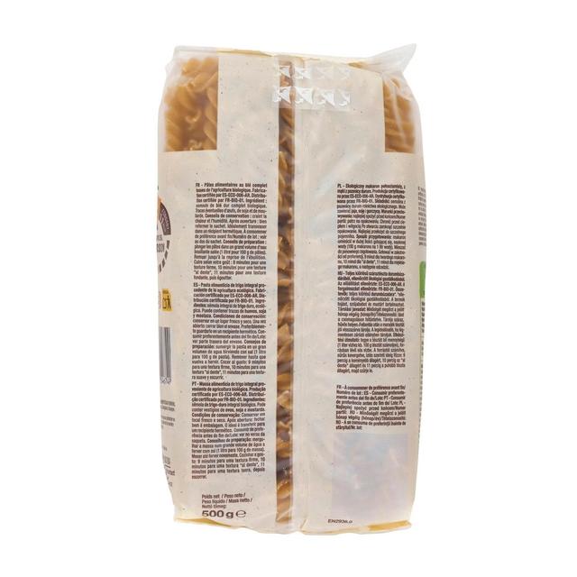 3596710546749 - Auchan BIO - Pâtes Fusilli intégrale au blé complet bio