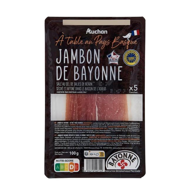 3596710407149 - Auchan Terroir - Jambon de Bayonne IGP