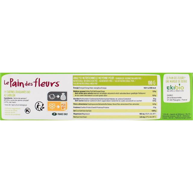3380380047749 - Le pain des fleurs - Tartines craquantes au sarrasin, sans gluten, Bio
