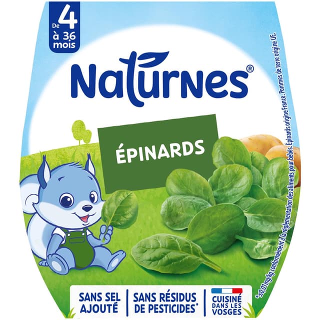 7613031478149 - Naturnes® - Epinards Bol Bébé Dès 4 mois
