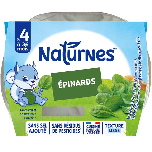 7613031478149 - Naturnes® - Epinards Bol Bébé Dès 4 mois