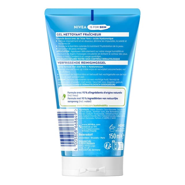 4005808668649 - Nivea - Gel moussant fraîcheur pour peaux normales à mixtes