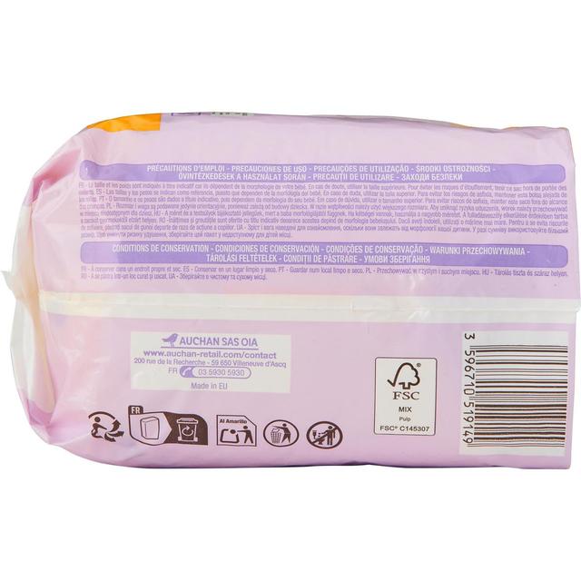 3596710519149 - Auchan Baby - Couches nouveau né taille 1 (2-5 kg)