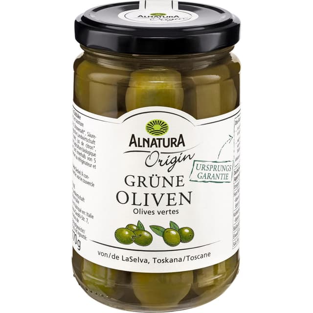 4104420129849 - Alnatura - Olives vertes avec noyaux bio