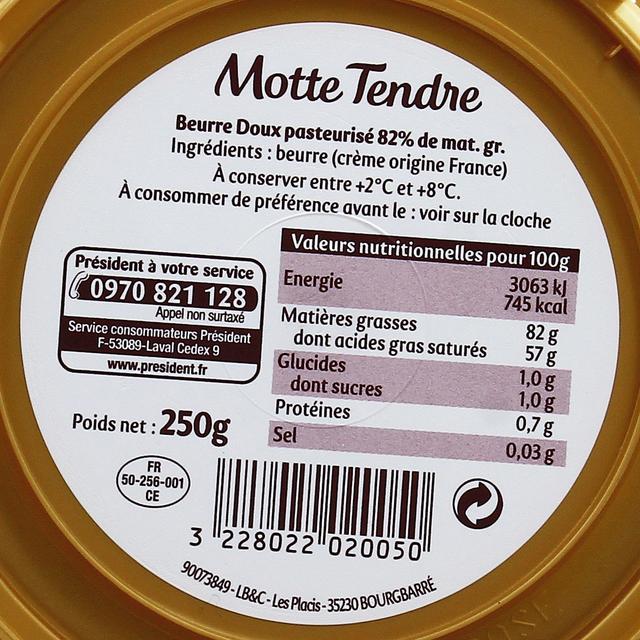 3228022020050 - Président - La motte tendre, beurre doux