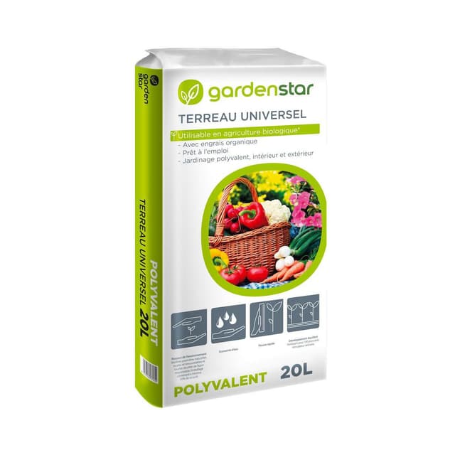 3254565770350 - Gardenstar - Terreau Universel utilisable en agriculture biologique