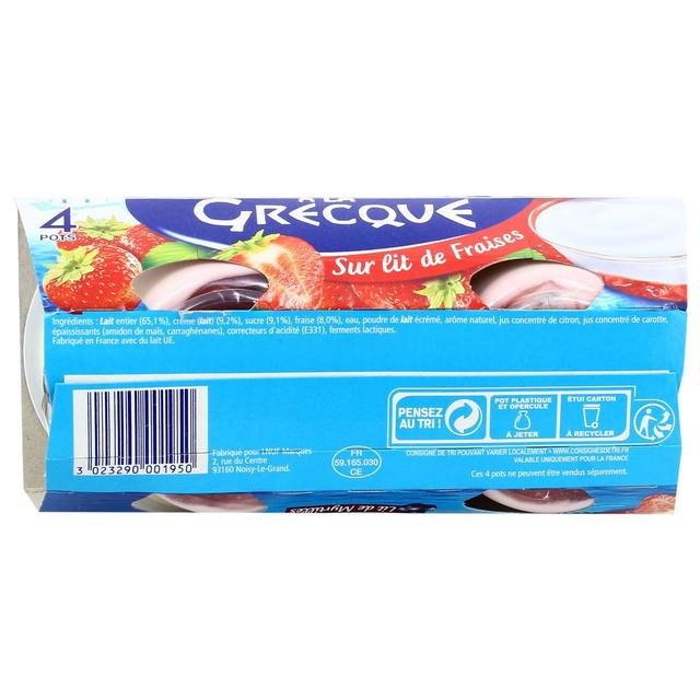 3023290001950 - Yaos - Yaourt à la Grecque sur lit de fraise