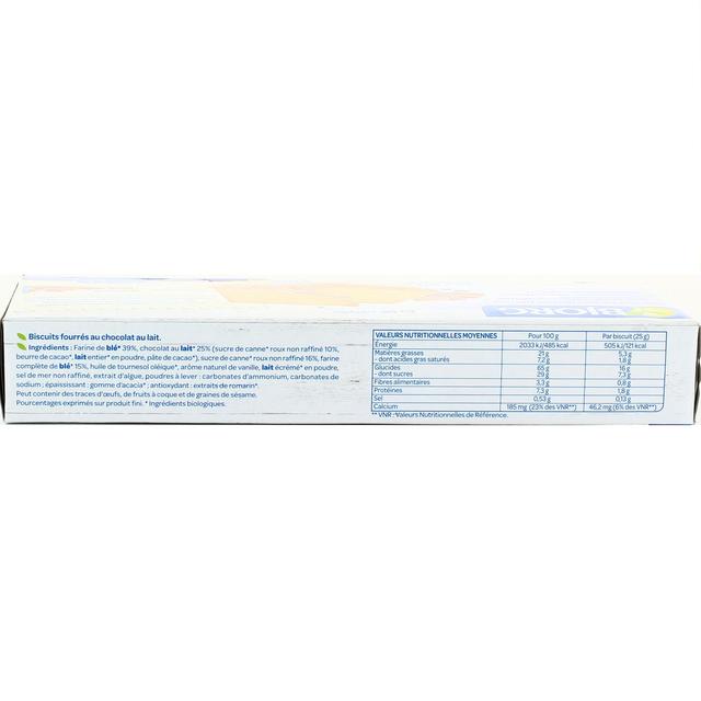 3229820181950 - Bjorg - Fourrés chocolat au lait bio