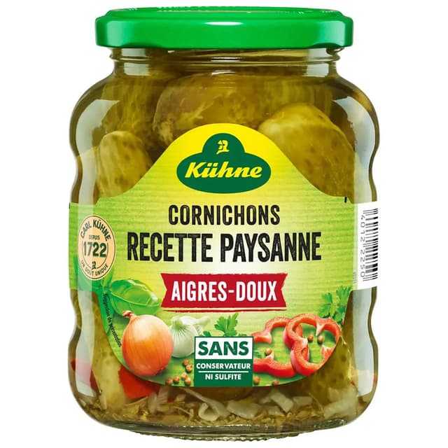 0000040122250 - Kühne - Cornichons aigre-doux recette paysanne