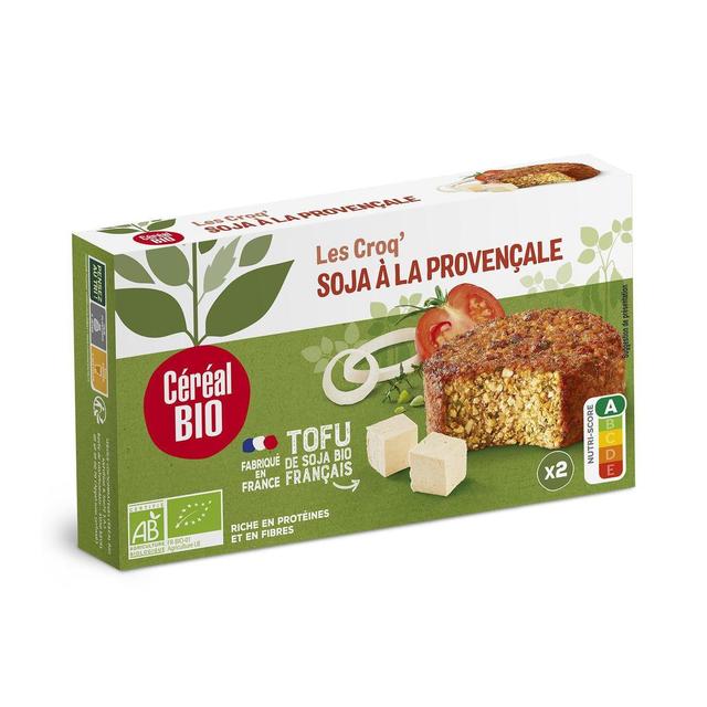 3251490432650 - Céréal Bio - 2 Galettes Végétale Soja à la Provençale Veggie Bio- Croq'soja