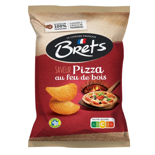3497911123350 - Bret's - Chips ondulées saveur pizza au feu de bois