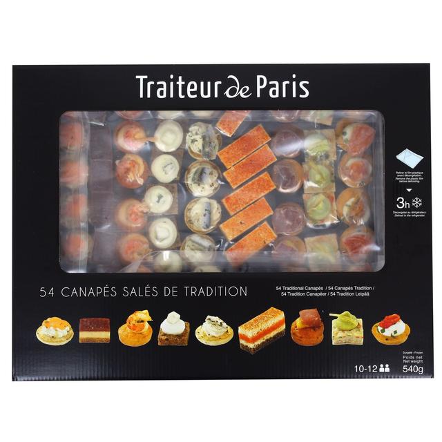 3700478515750 - Traiteur de Paris - 54 canapés salés de Tradition- 9 recettes colorées et panachées