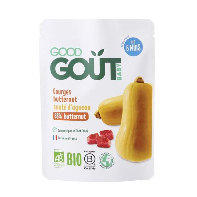 3770002327050 - Good Goût - Courges Butternut Sauté d'Agneau Bio Sachet Bébé Dès 6 mois