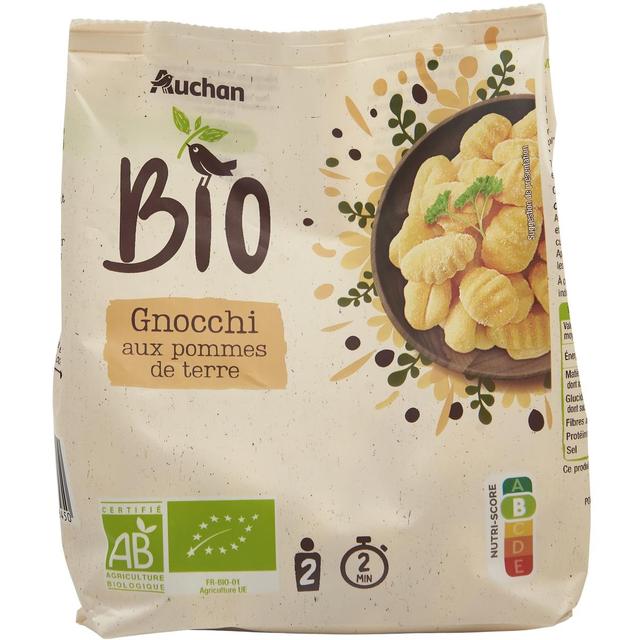 3596710338450 - Auchan BIO - Gnocchi aux Flocons Bio de Pomme de Terre