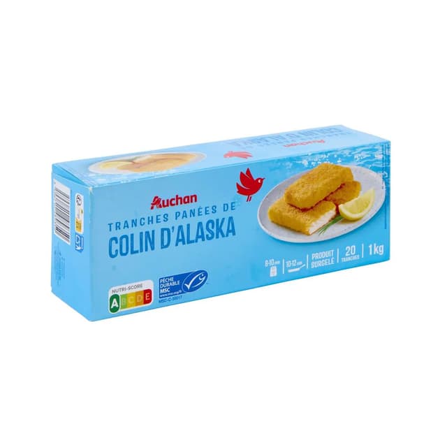 3596710489350 - Auchan - Tranches panées colin d'Alaska
