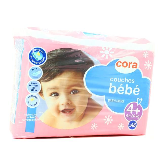 3257986789550 - Cora - Couches bébé T4+ - 9/20kg