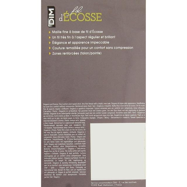 3610860669650 - Dim - Mi-chaussettes Fil d'Ecosse Noires x2