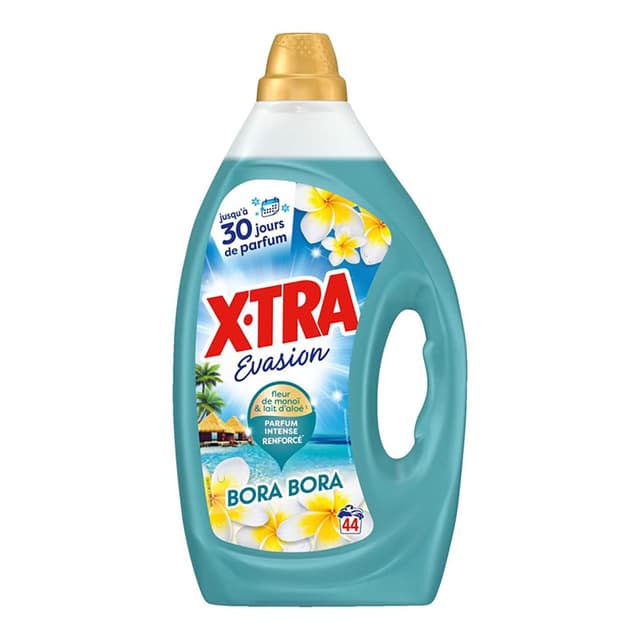 3178041370851 - X Tra - Lessive Liquide Fleur de Monoï & Lait d'Aloé Evasion Bora Bora