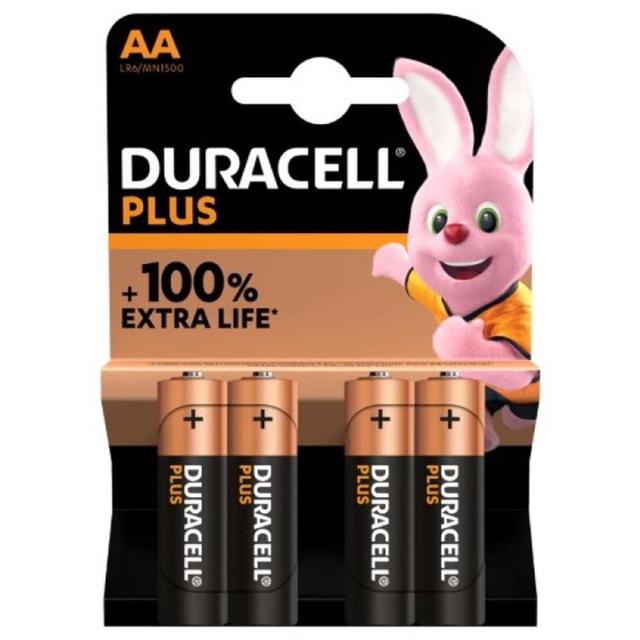 5000394140851 - Duracell - 4 Piles LR06 / AA Alcaline Plus 100% Extra Life