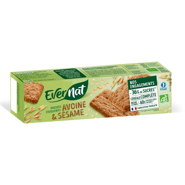 3396411252051 - Evernat - Biscuit Croquant Avoine Sésame Bio
