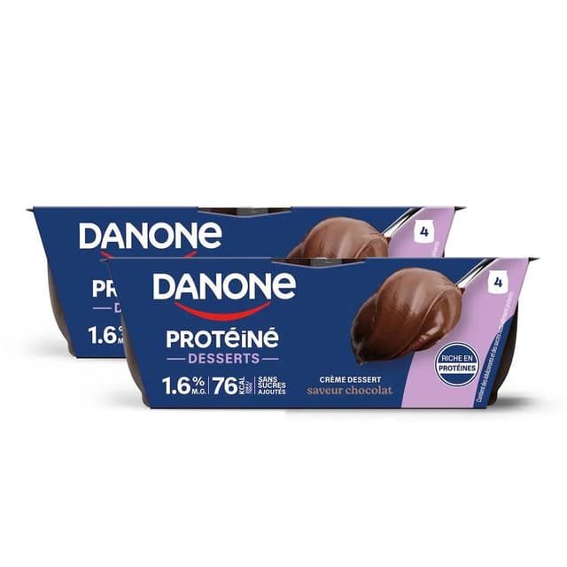 3033492142788 - Danone - Crème dessert protéinée au chocolat 1,6%mg