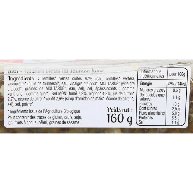 3760018883251 - Carte Nature - Salade de lentilles au saumon, Bio