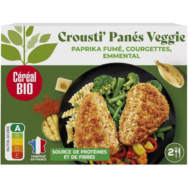 3175681303751 - Céréal Bio - 2 Croustis Panés Veggie Bio - Paprika Fumé, Courgettes, Emmental