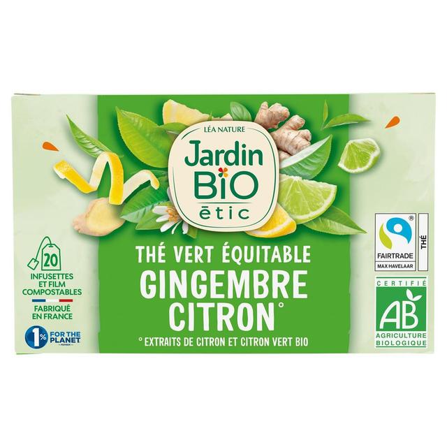 3456300014051 - Jardin Bio Etic - Thé vert Gingembre Citron Bio - 20 sachets