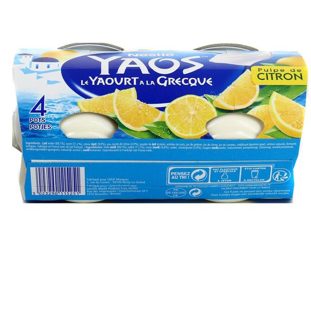 3023290115251 - Yaos - Yaourt à la Grecque pulpe de citron