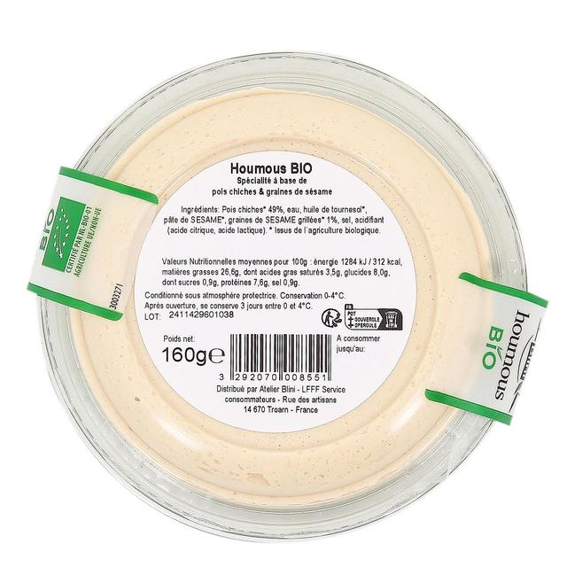 3292070008551 - Atelier Blini - Houmous Bio